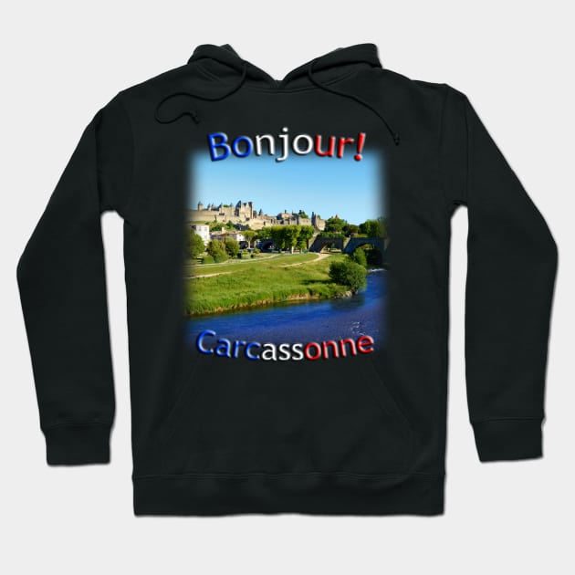 Carcassonne Castle scene Hoodie by TouristMerch